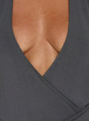 Apola Halter Plunge Mini Dress Slate